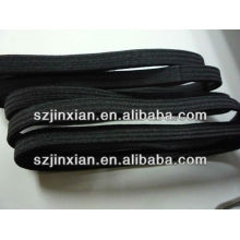 Faixas elásticas do cabelo liso preto liso de 5MM-7MM, decoração elástica do cabelo